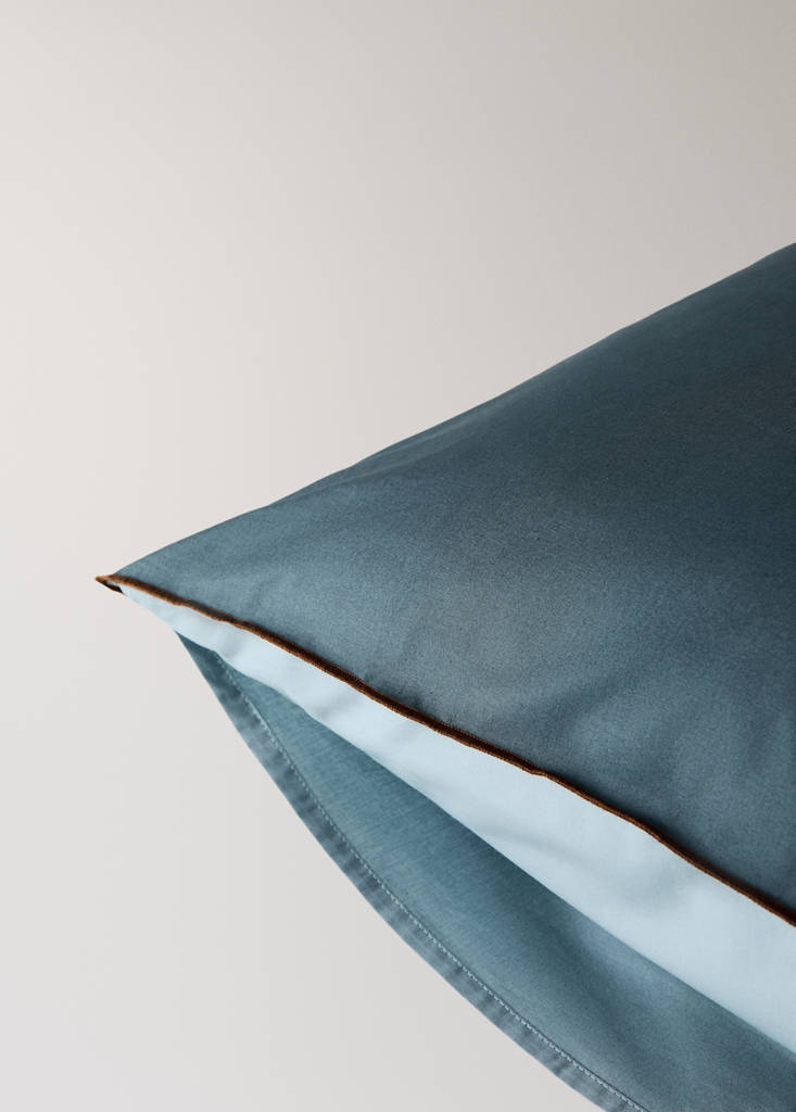 Pack of 2 pillow covers 60x60cm — Petrol Blue