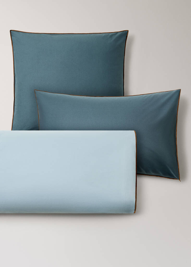 Pack of 2 pillow covers 60x60cm — Petrol Blue