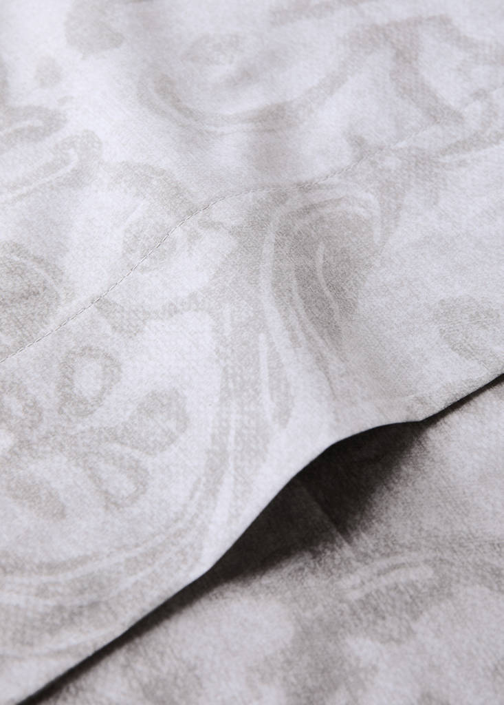 Floral-print pillow case 45x110cm — Sand