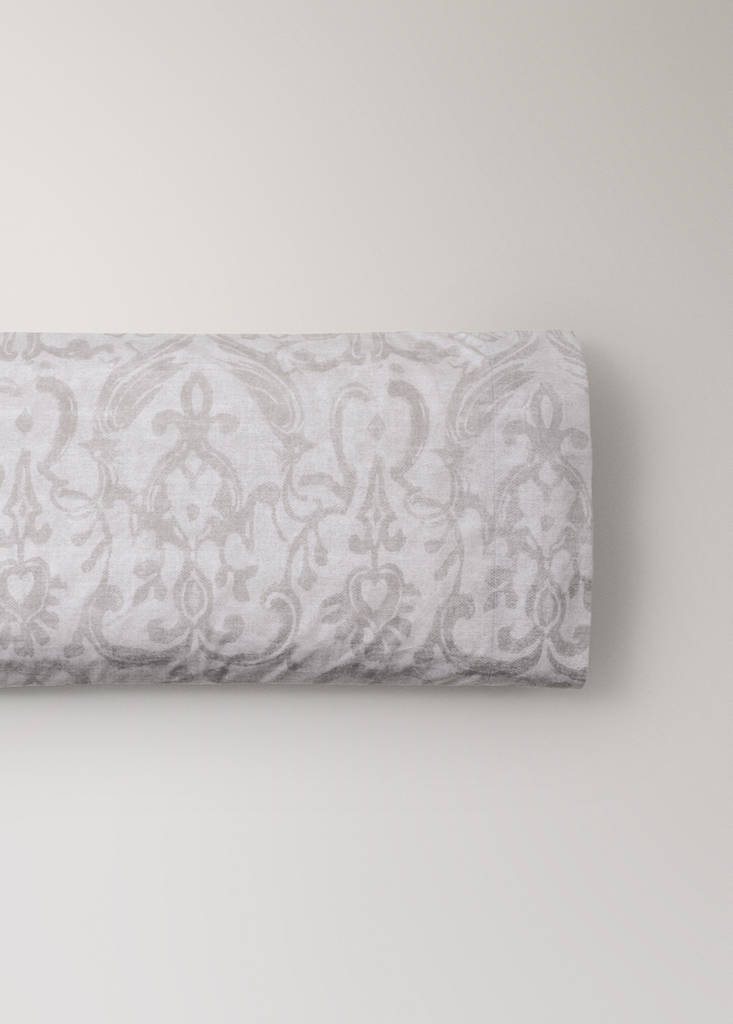 Floral-print pillow case 45x110cm — Sand