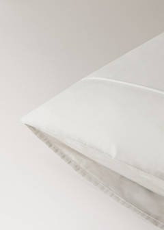 Two 300-thread-count percale cotton pillowcases with piping detail, 50 x 75 cm — Sand 2