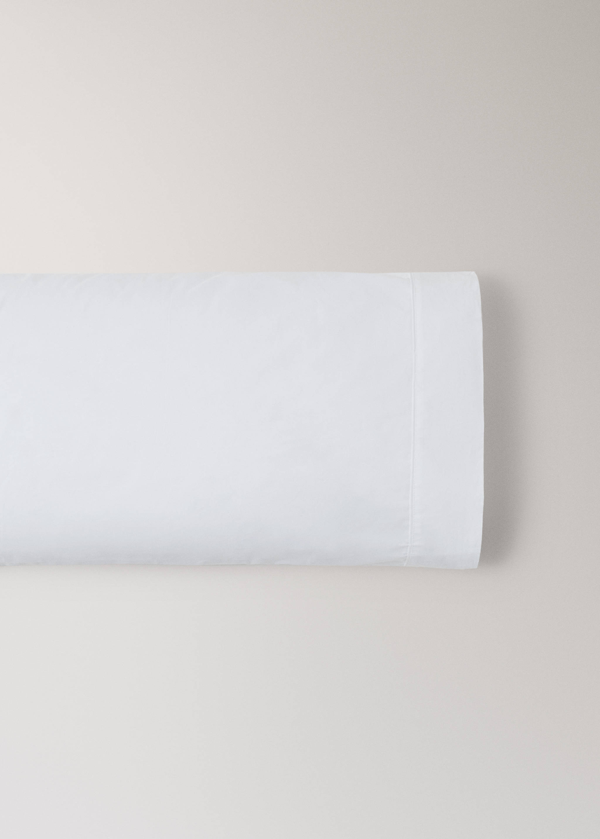 Percale cotton pillowcase, 300 thread count, piping detail, 45 x 110 cm - Article without model