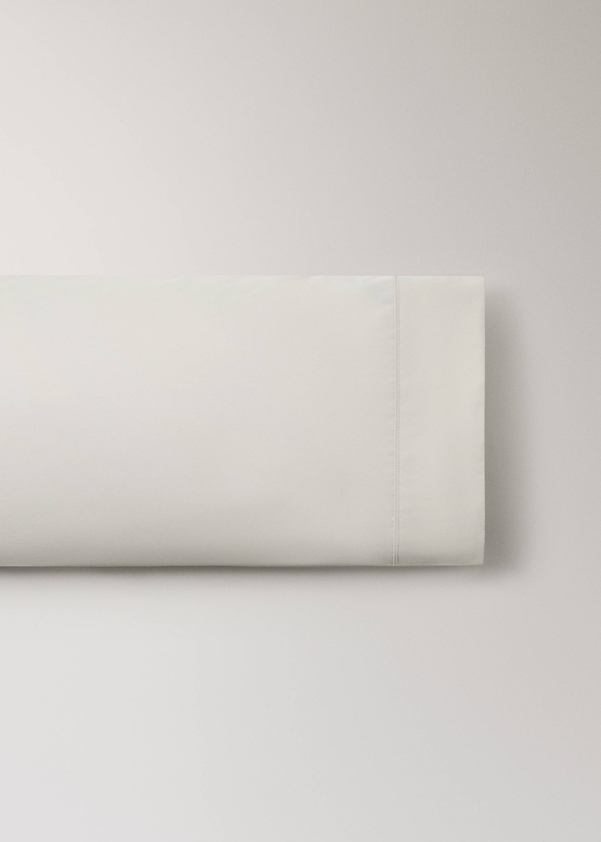 300-thread-count cotton percale pillowcase with piping detail, 45 x 110 cm - Article without model