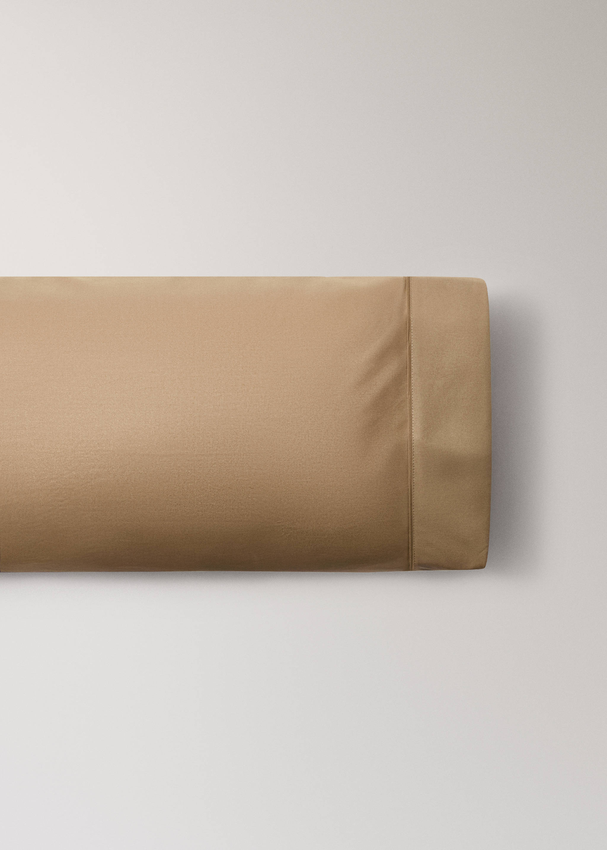 300-thread-count cotton percale pillowcase with piping detail, 45 x 110 cm - Article without model