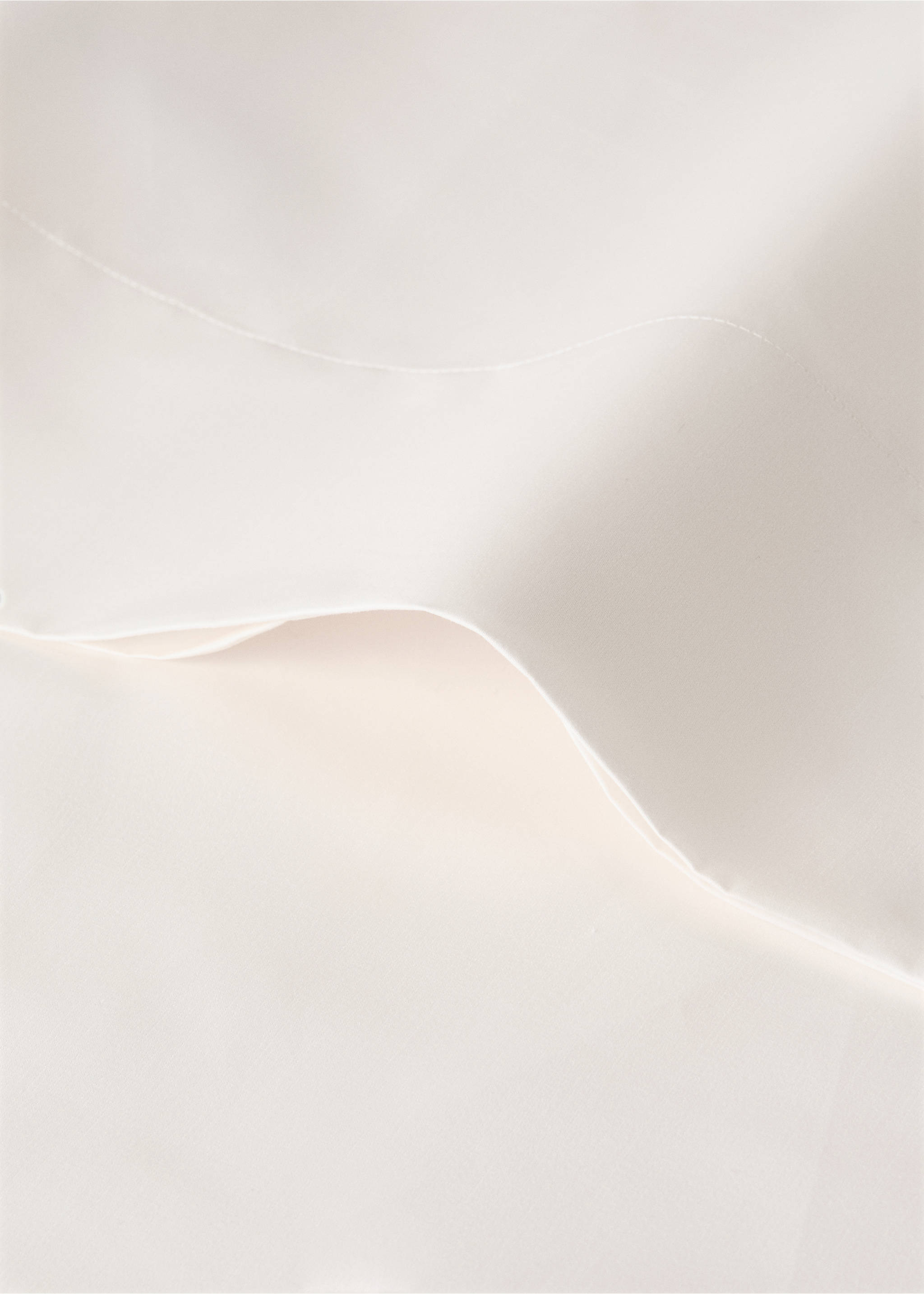 100% cotton sateen pillowcase 45x110 cm - Details of the article 1, Ecru. Ref: 37022980-00.