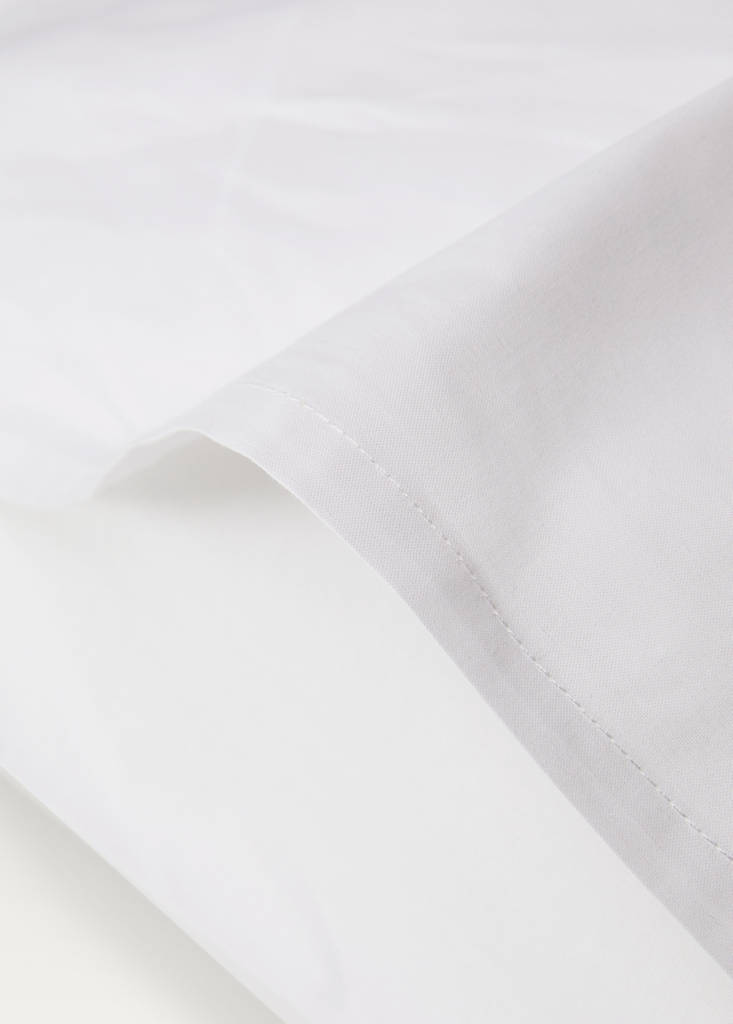 Two cotton percale pillowcases 60x60cm — White