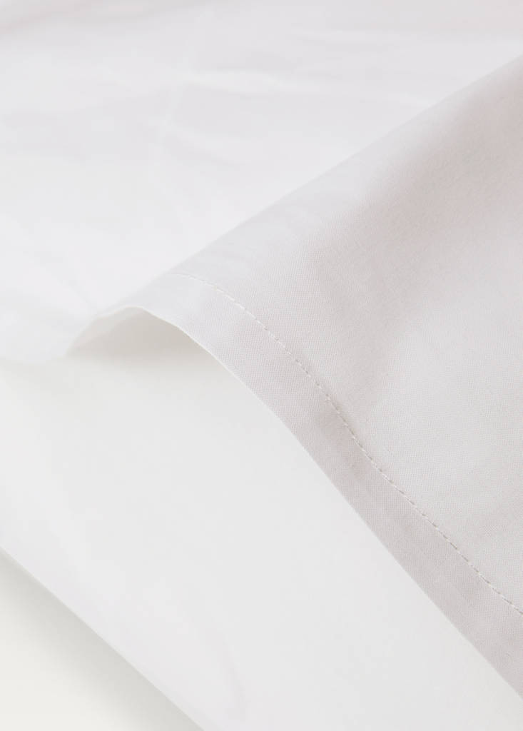 Two cotton percale pillowcases 50x75cm — White