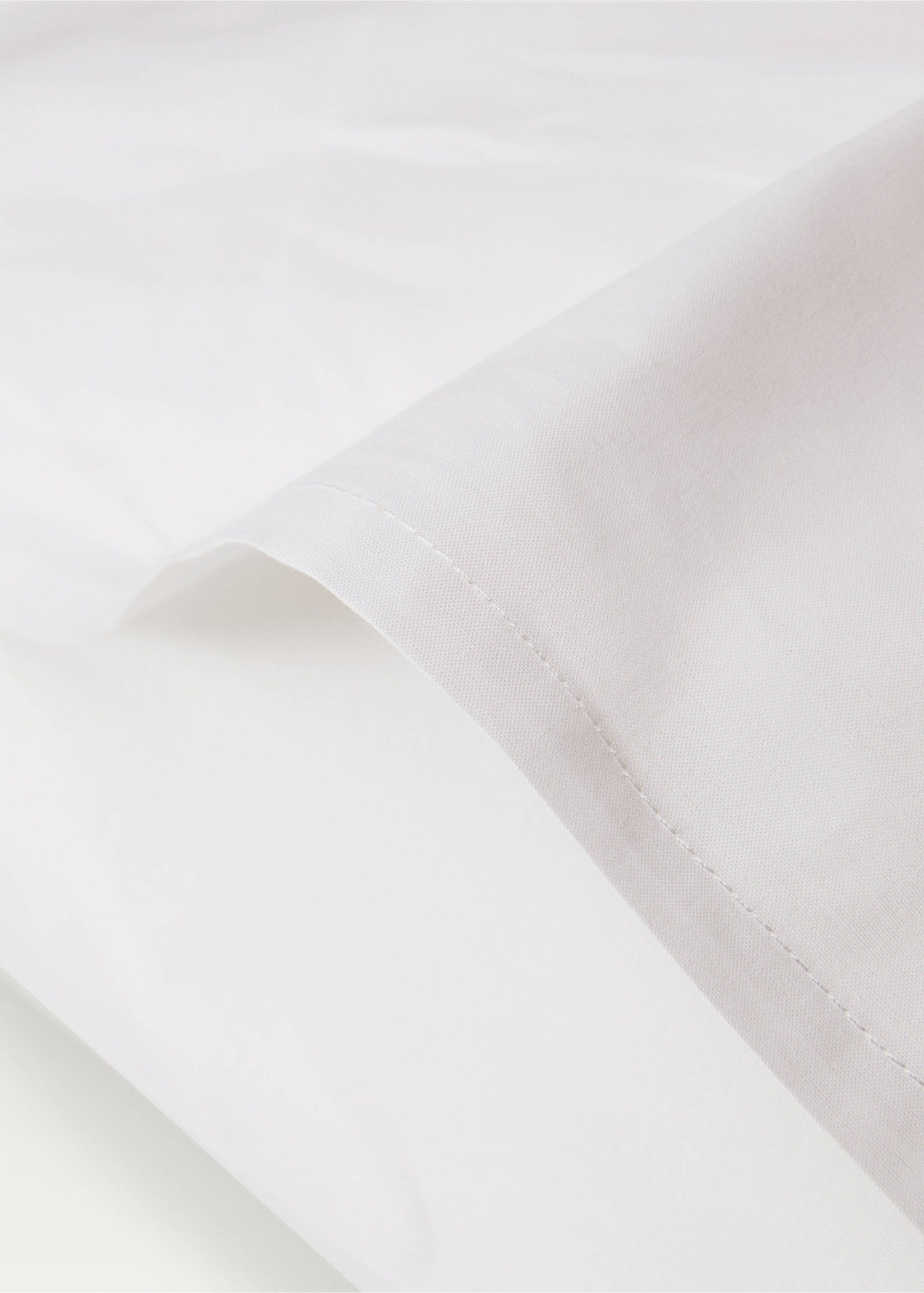 Two cotton percale pillowcases 50x75cm - Details of the article 2, White. Ref: 37022995-00.