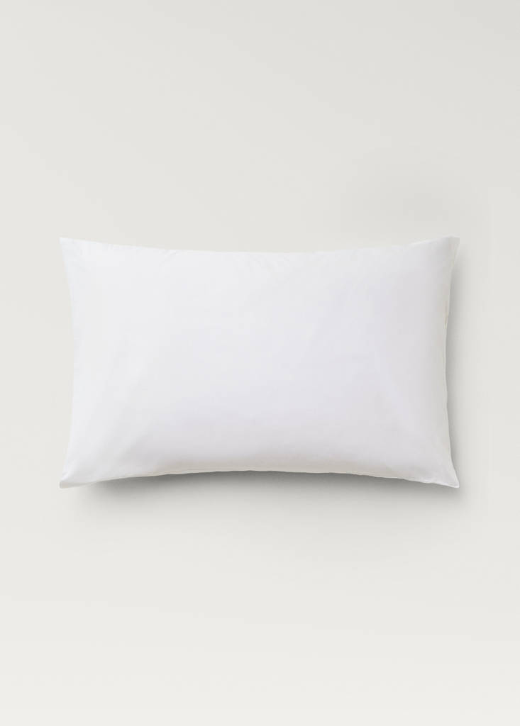 Two cotton percale pillowcases 50x75cm — White