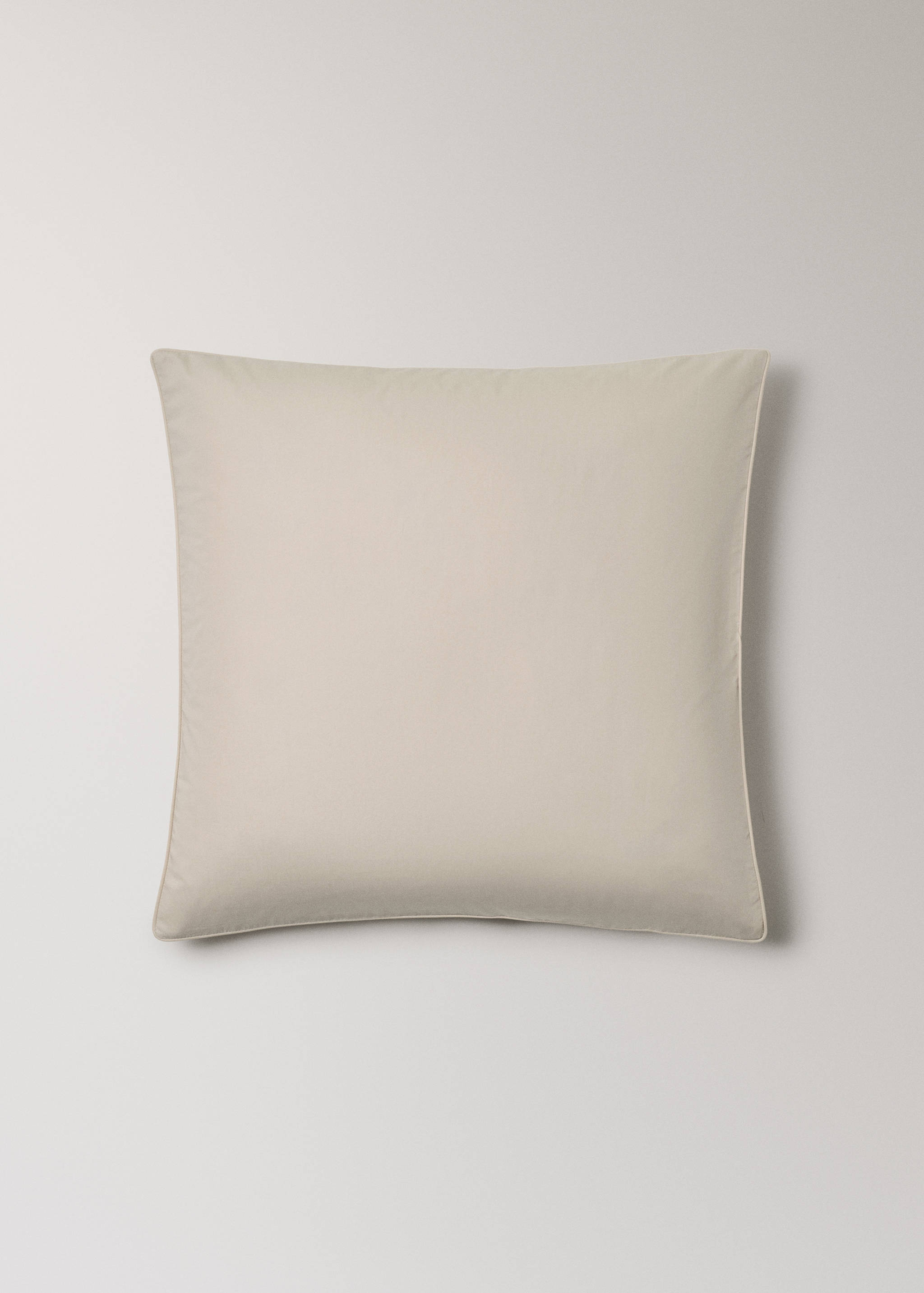Two 500-thread-count cotton percale pillowcases with piped finish 60x60 cm - Article without model