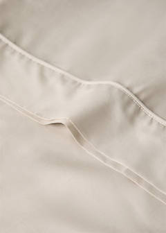 Two pillowcases in 500-thread count percale cotton with piping finish 45x110 cm — Sand 2