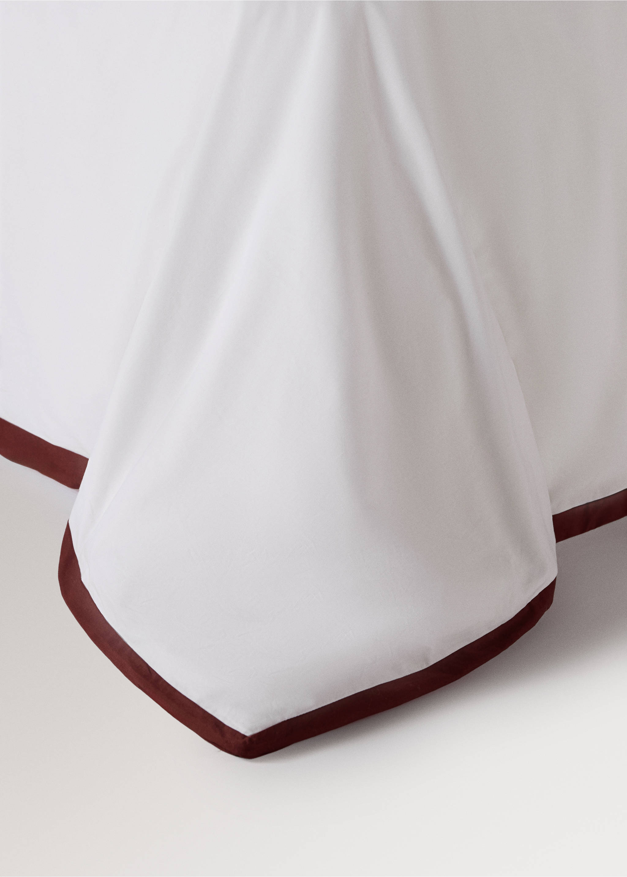 Housse de couette 100 % coton détail liseré lit 150/160 cm - Détail de l'article 8, Blanc. Ref: 37023064-00.