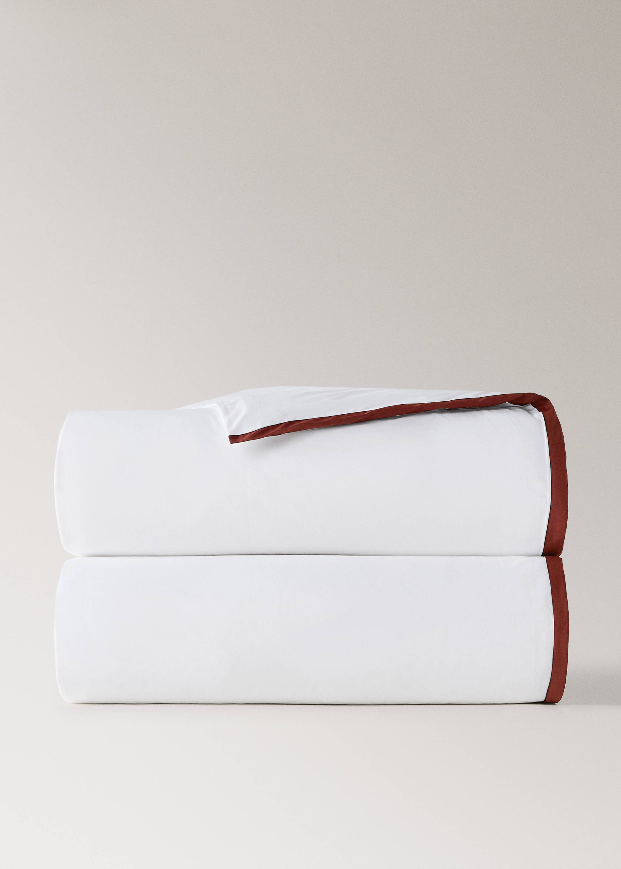 Housse de couette 100 % coton détail liseré lit 150/160 cm - Article sans modèle