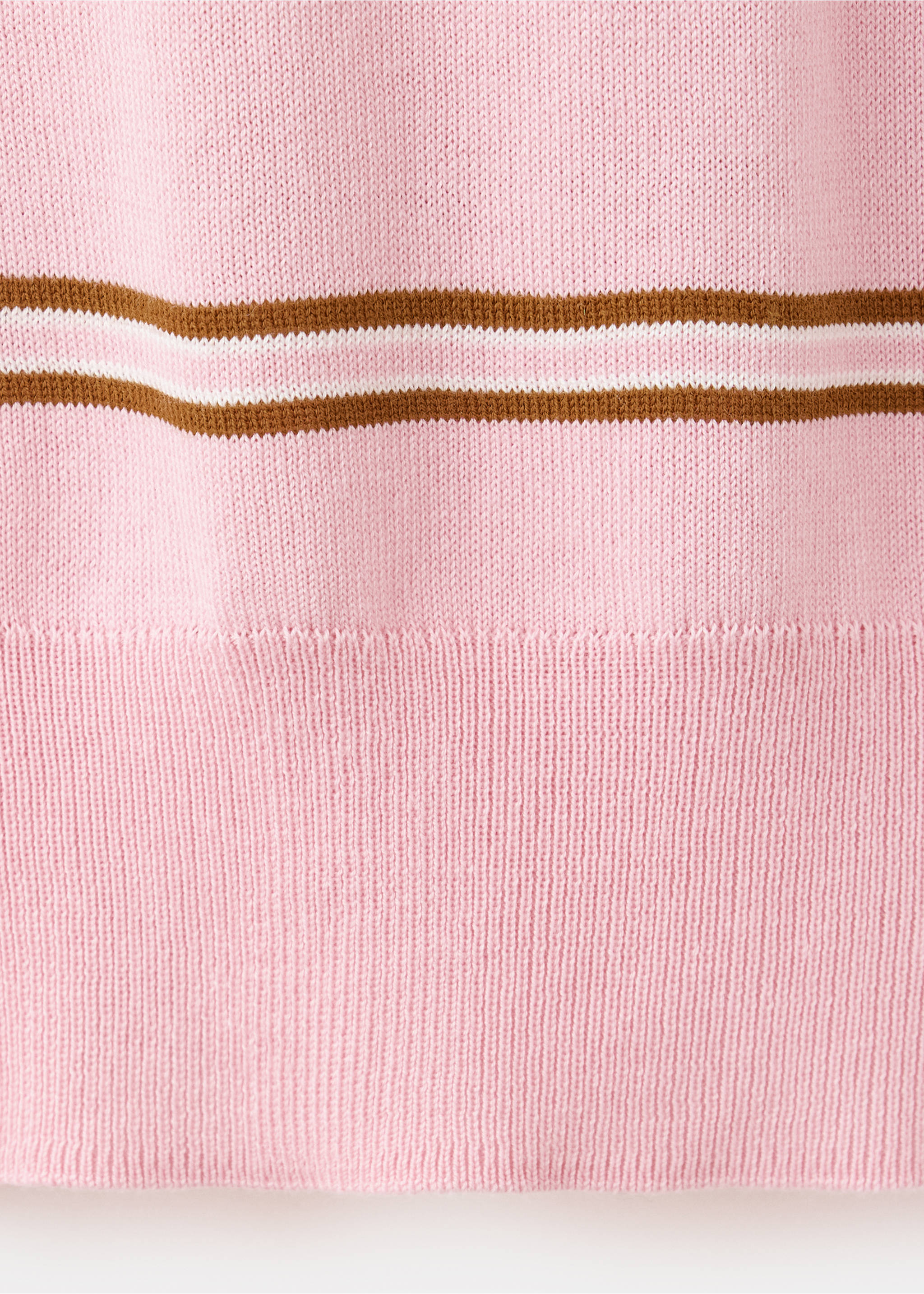 Pull-over rayures col polo - Détail de l'article 0, Rose clair. Ref: 37023276-00.