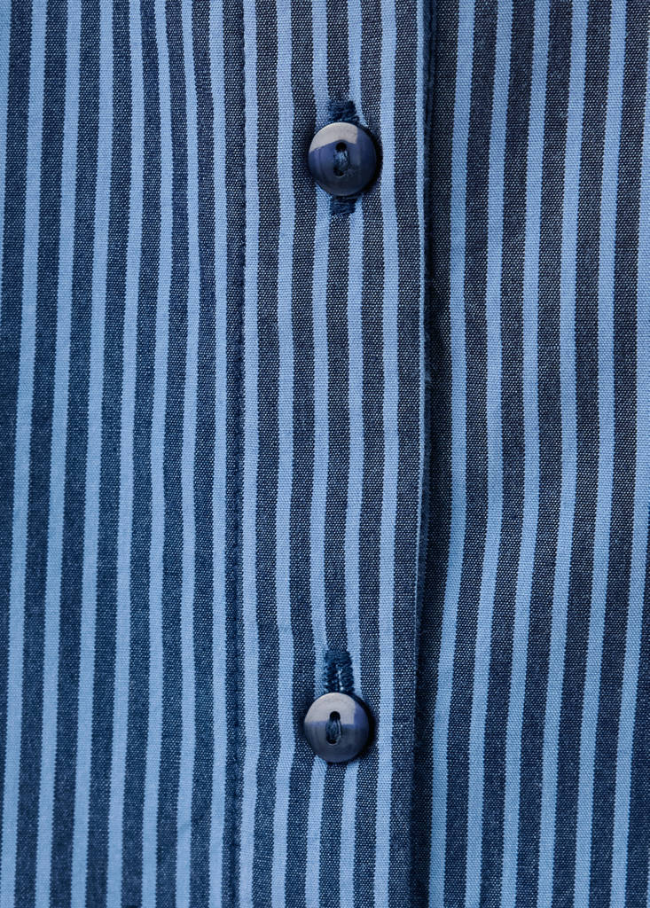 Striped sleeveless shirt — Sky Blue