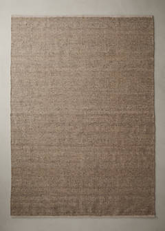Large wool-cotton blend rug — Medium Brown 1