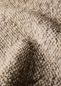Large wool-cotton blend rug — Medium Brown 2