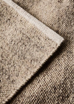Large wool-cotton blend rug — Medium Brown 3