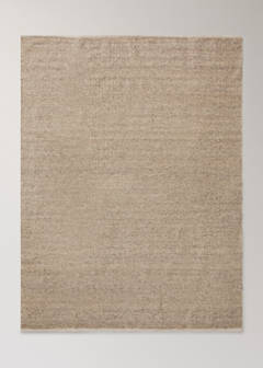 Large wool-cotton blend rug — Medium Brown 4