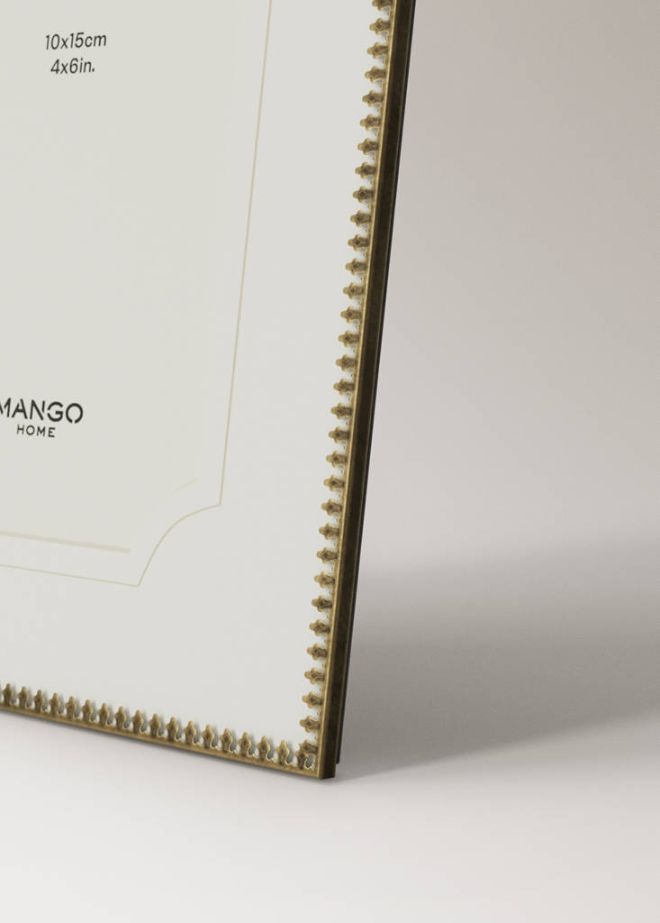 Small glass photo frame — Gold