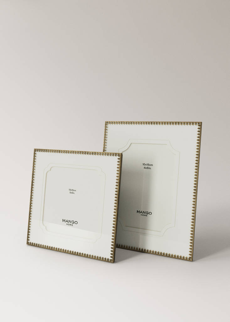 Small glass photo frame — Gold