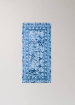 Small printed rug, 100% cotton — Blue 5