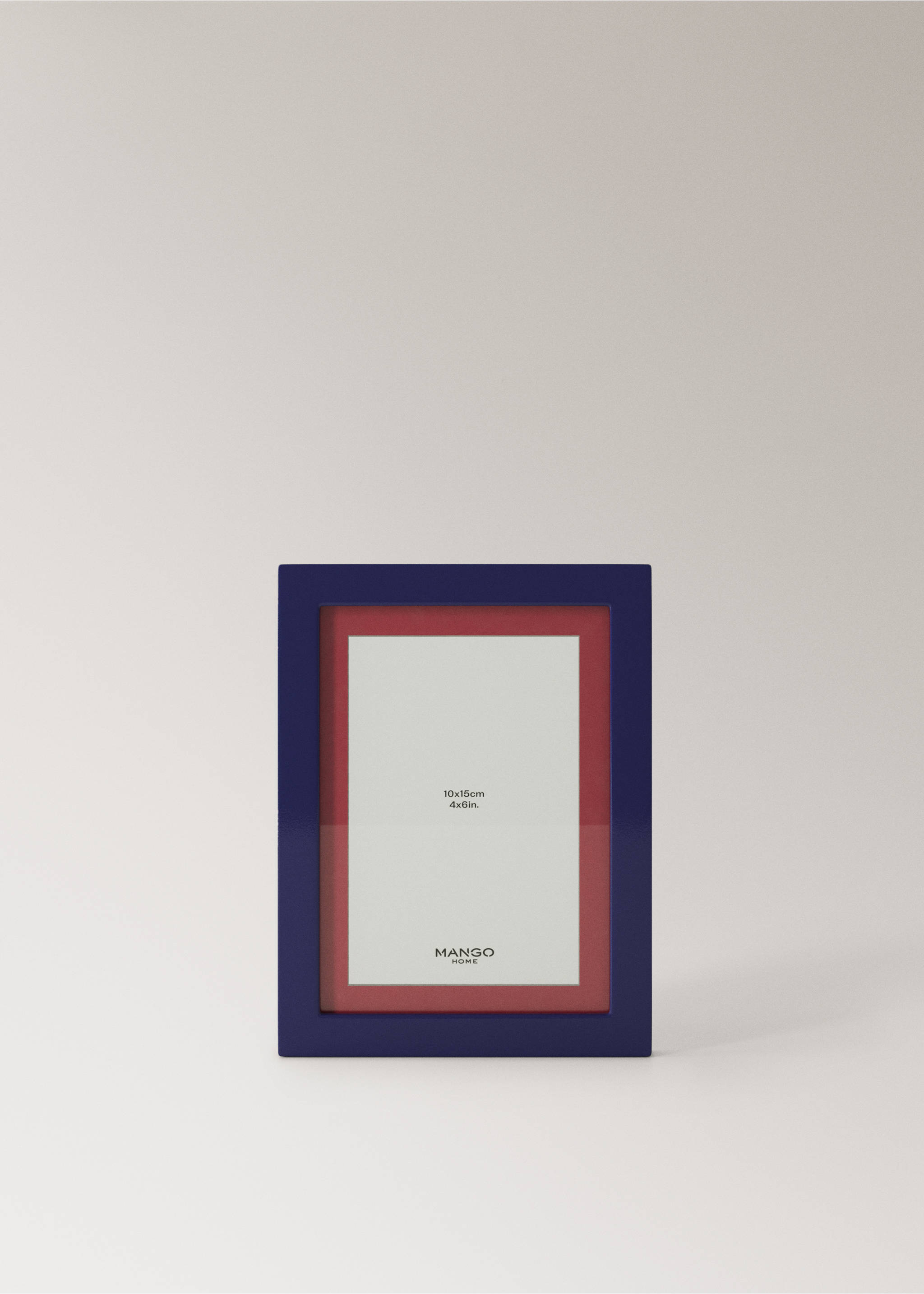 Lacquered frame with bicolour contrast - Article without model, Vibrant blue. Ref: 37023286-00.