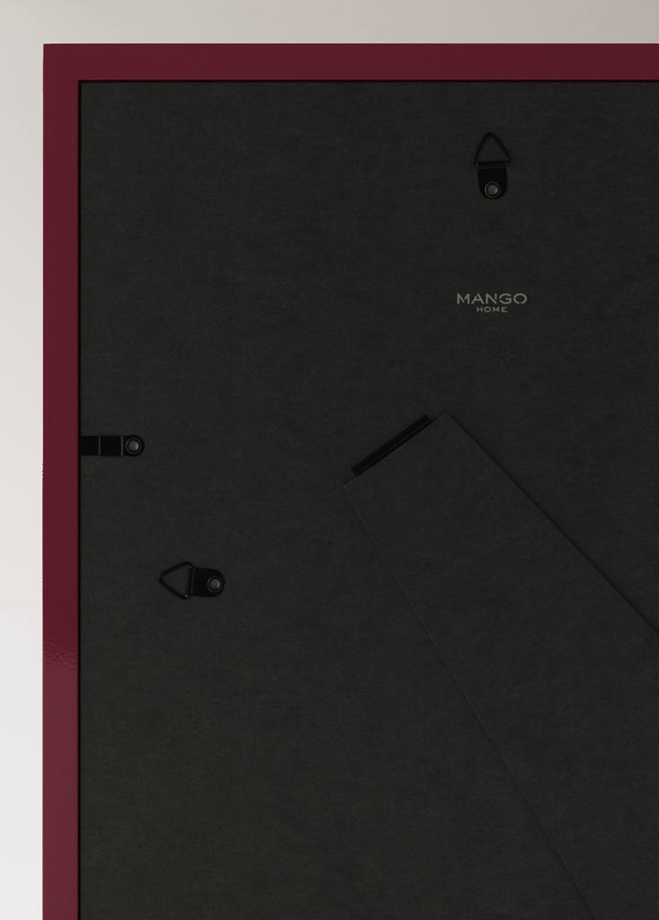 Small two-tone lacquered photo frame — Maroon