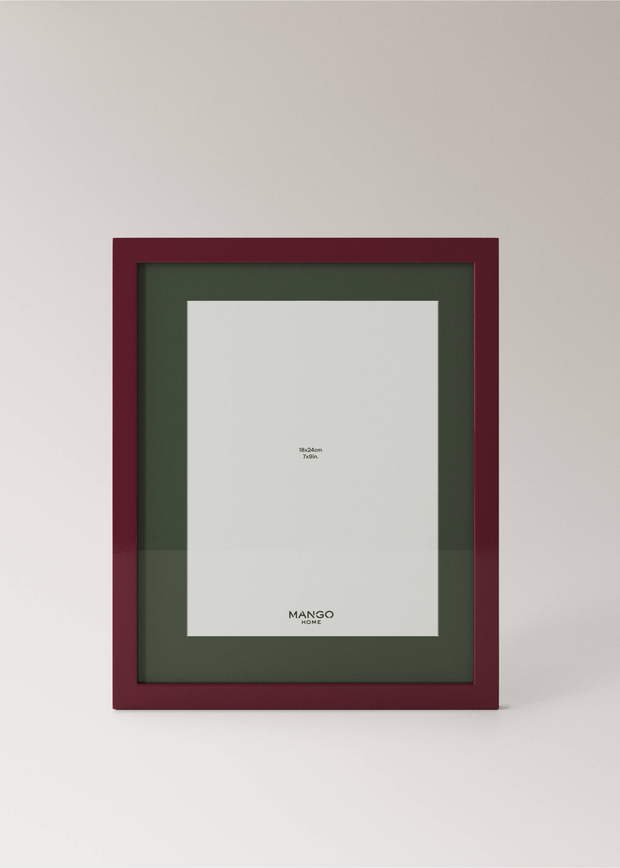 Lacquered frame with bicolour contrast - Article without model, Maroon. Ref: 37023288-00.