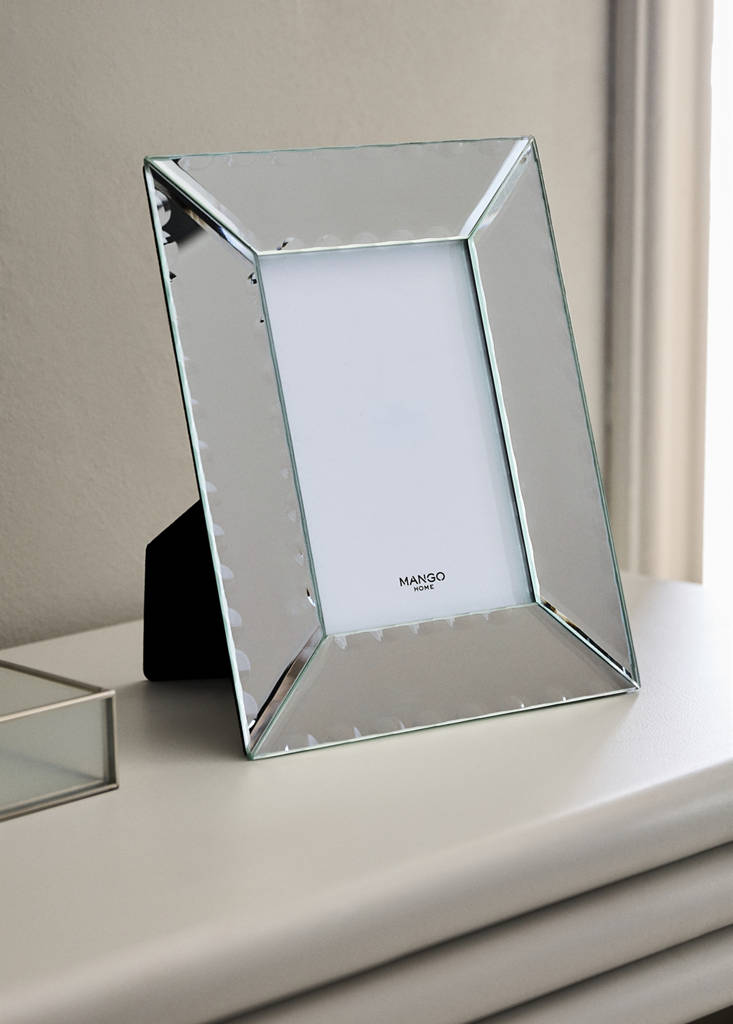 Medium glass photo frame — Silver