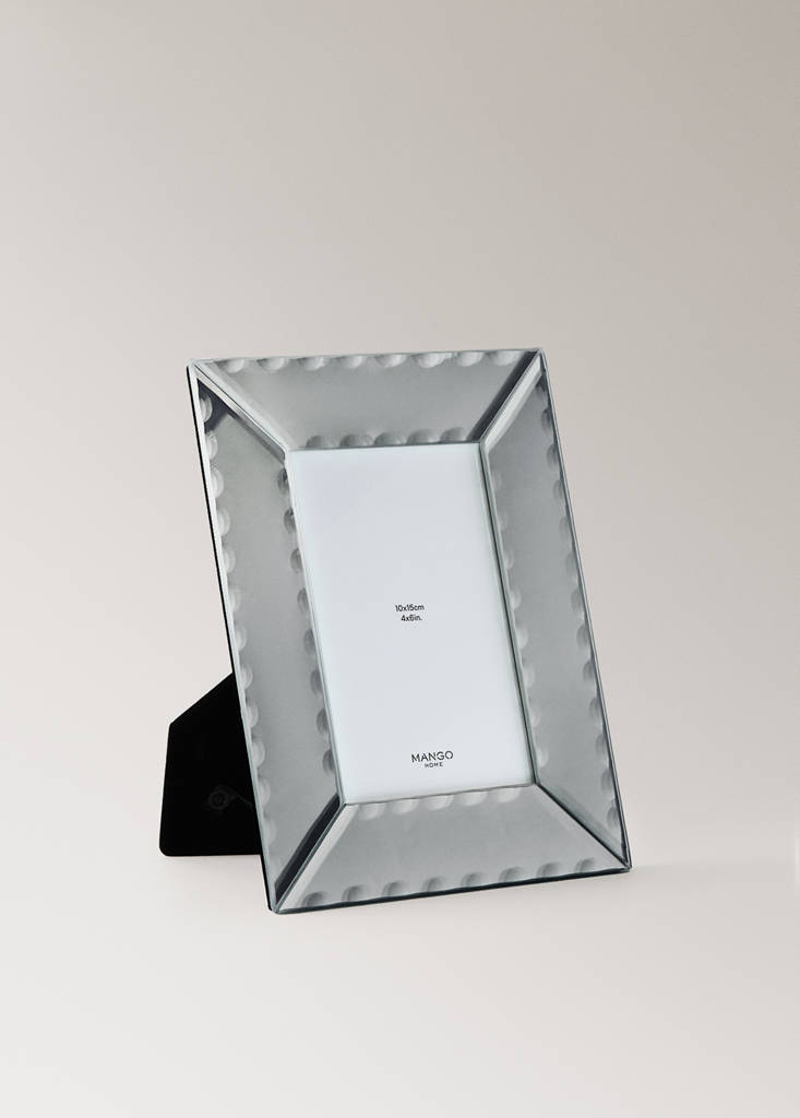 Medium glass photo frame — Silver