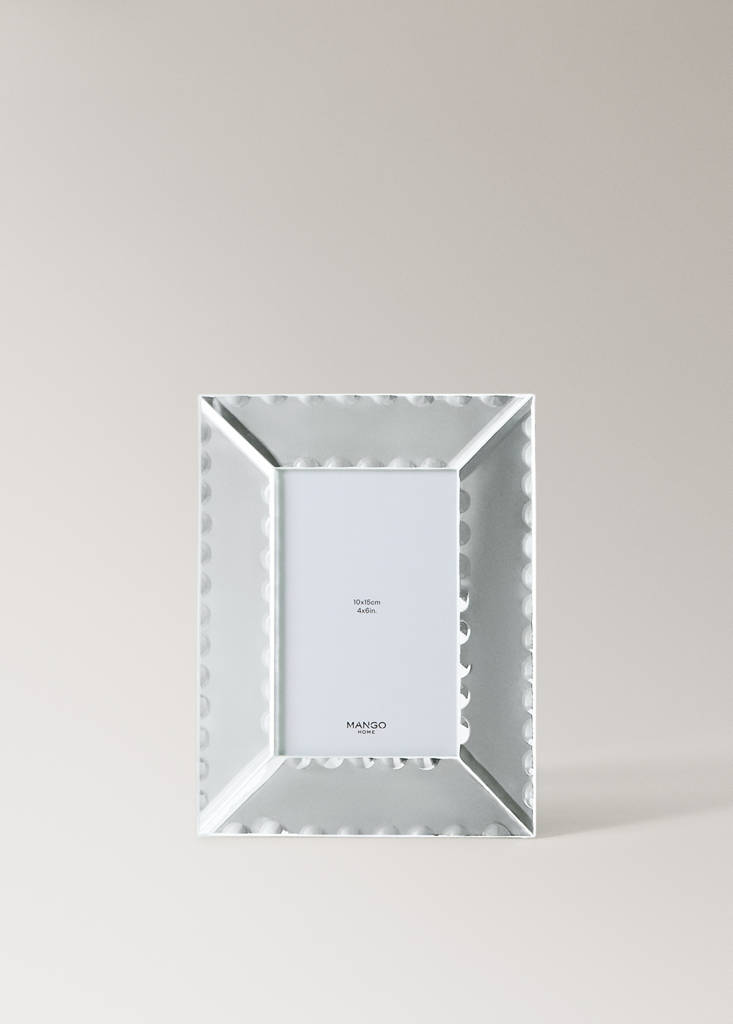 Medium glass photo frame — Silver