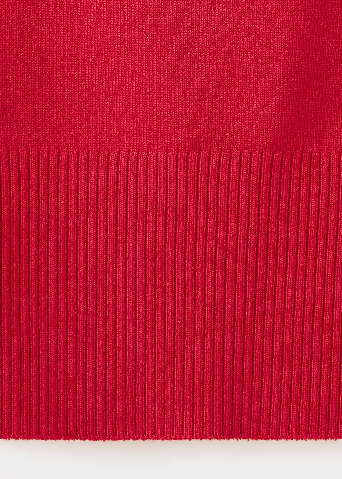 Short-sleeved knitted sweater — Red