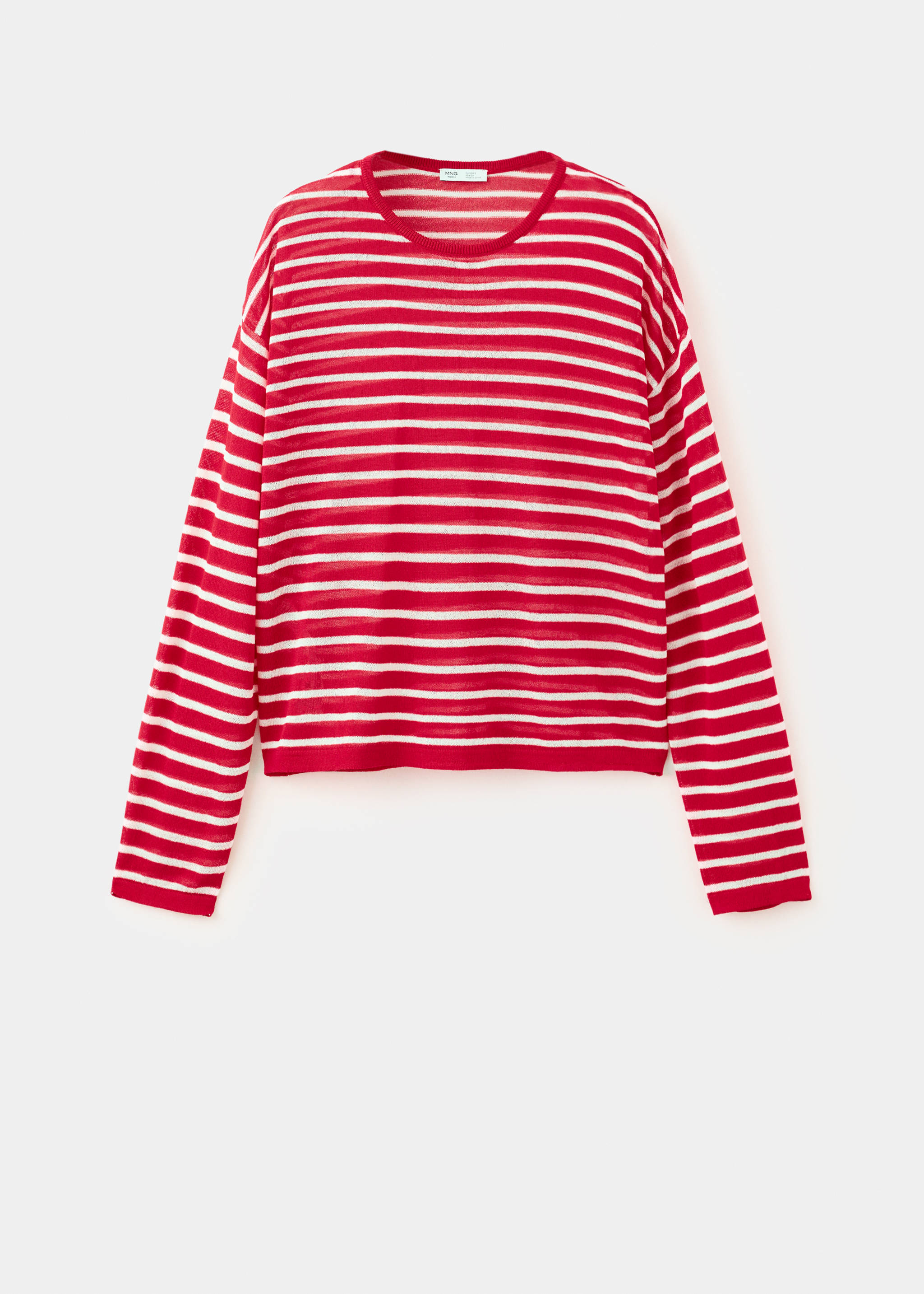 Striped fine knit sweater - Article without model