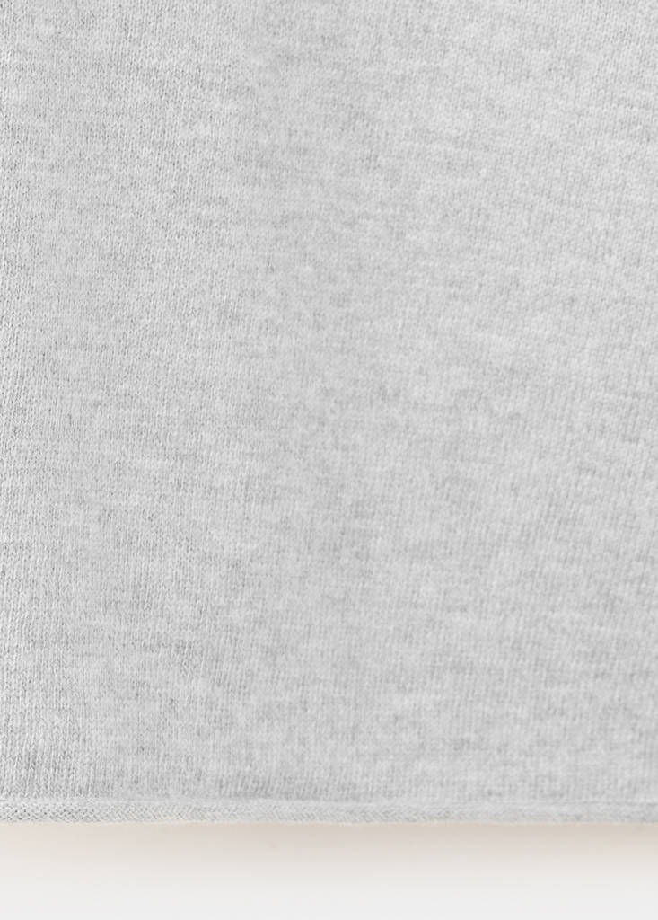 V-neck knit sweater — Medium Heather Grey