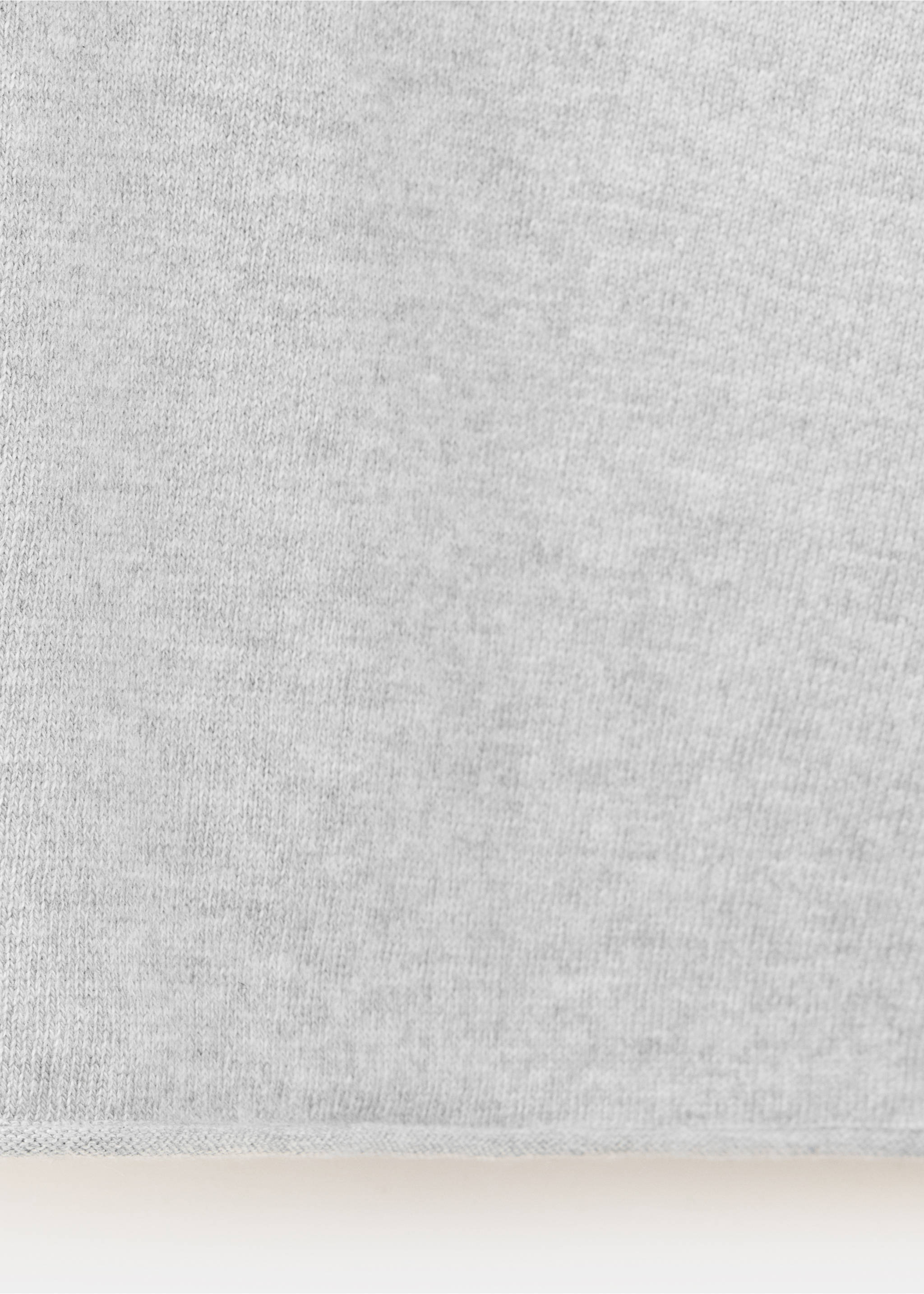 V-neck knit sweater - Details of the article 0, Medium Heather Grey. Ref: 37023293-00.
