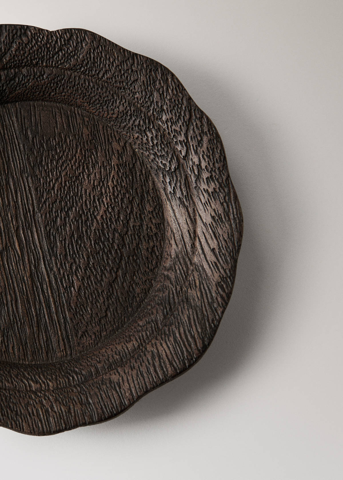 Wooden tealight holder — Brown