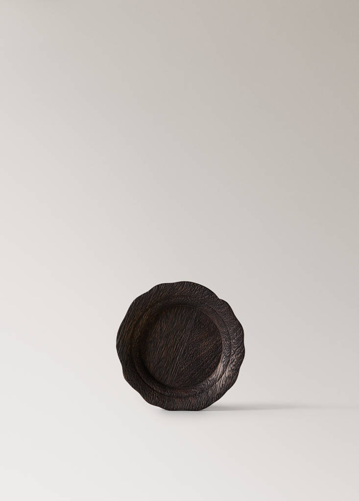 Wooden tealight holder — Brown