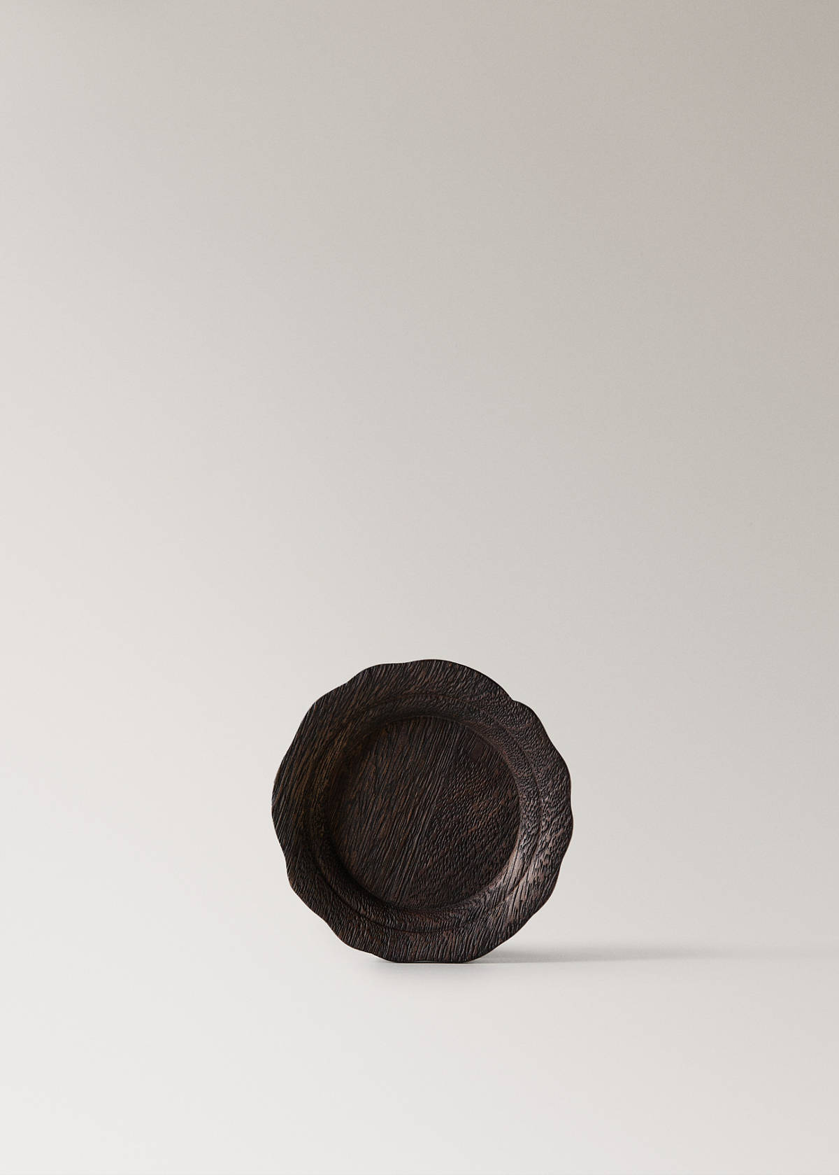 Wooden tealight holder — Brown