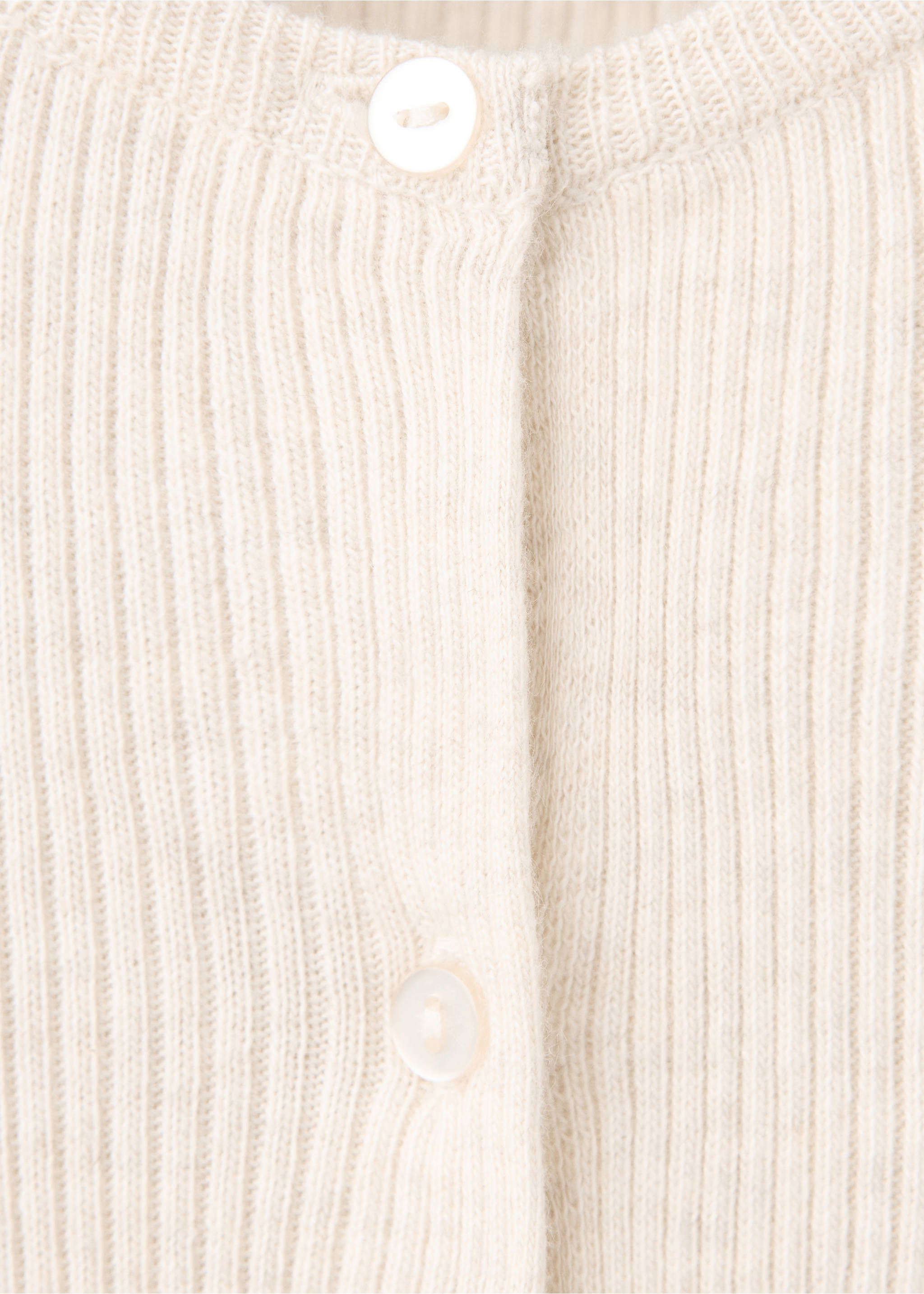 Cardigan maille côtelée - Détail de l'article 8, Beige. Ref: 37023300-00.