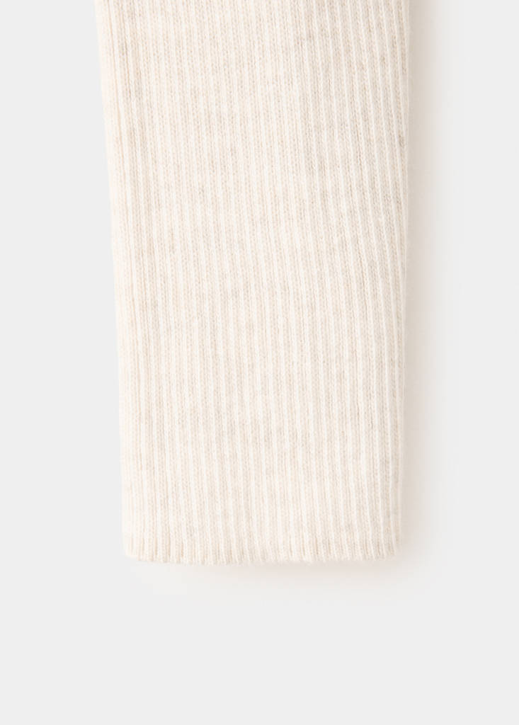 Fine-knit cotton cardigan — Beige