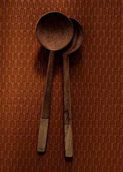 Wooden salad serving set — Brown 1