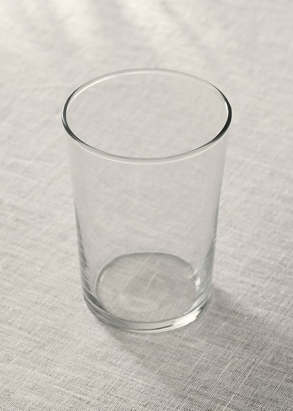 Smooth glass vase M — Ice Grey
