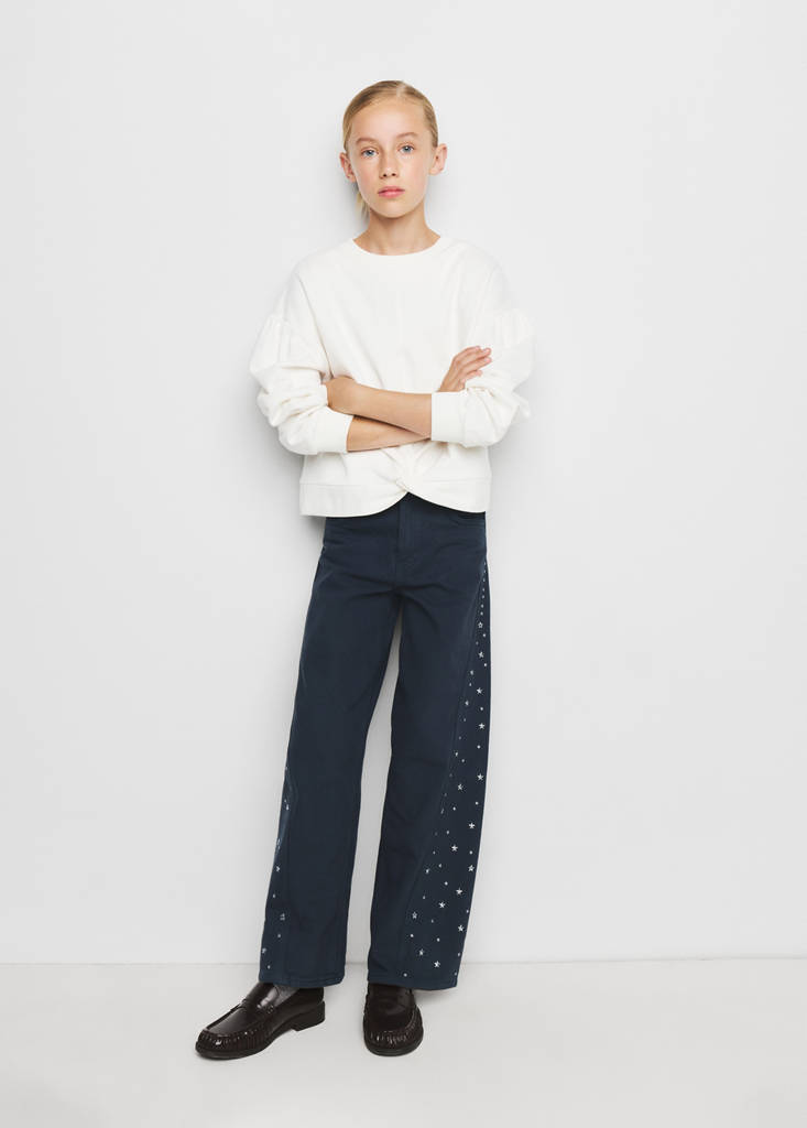Knotted cotton-blend sweatshirt — Off White