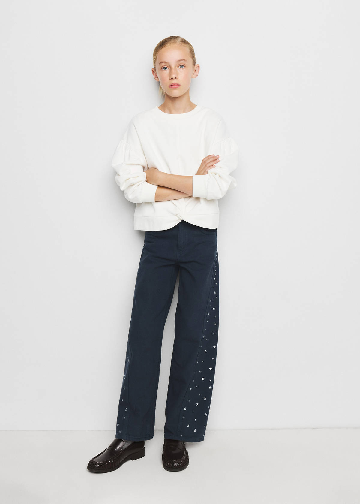 Knotted cotton-blend sweatshirt — Off White