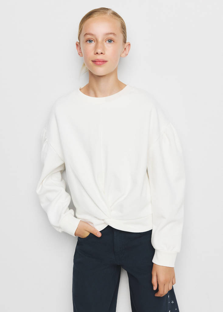 Knotted cotton-blend sweatshirt — Off White