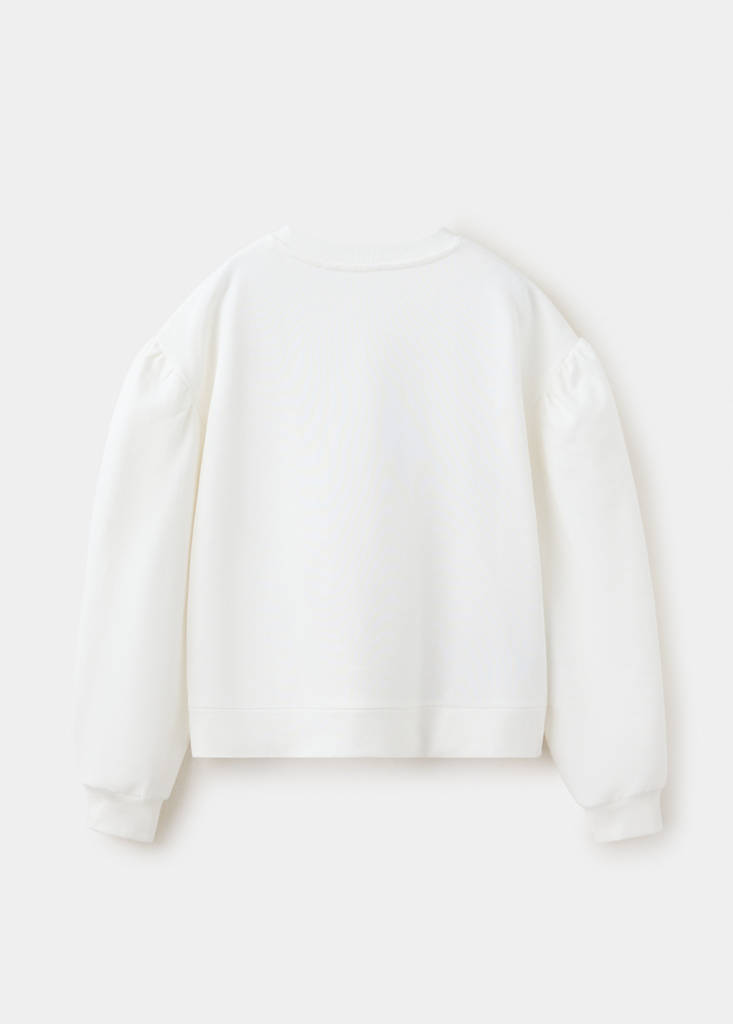 Knotted cotton-blend sweatshirt — Off White