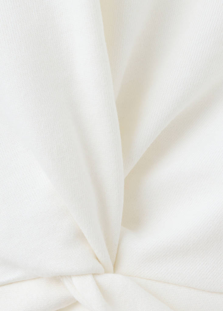 Knotted cotton-blend sweatshirt — Off White