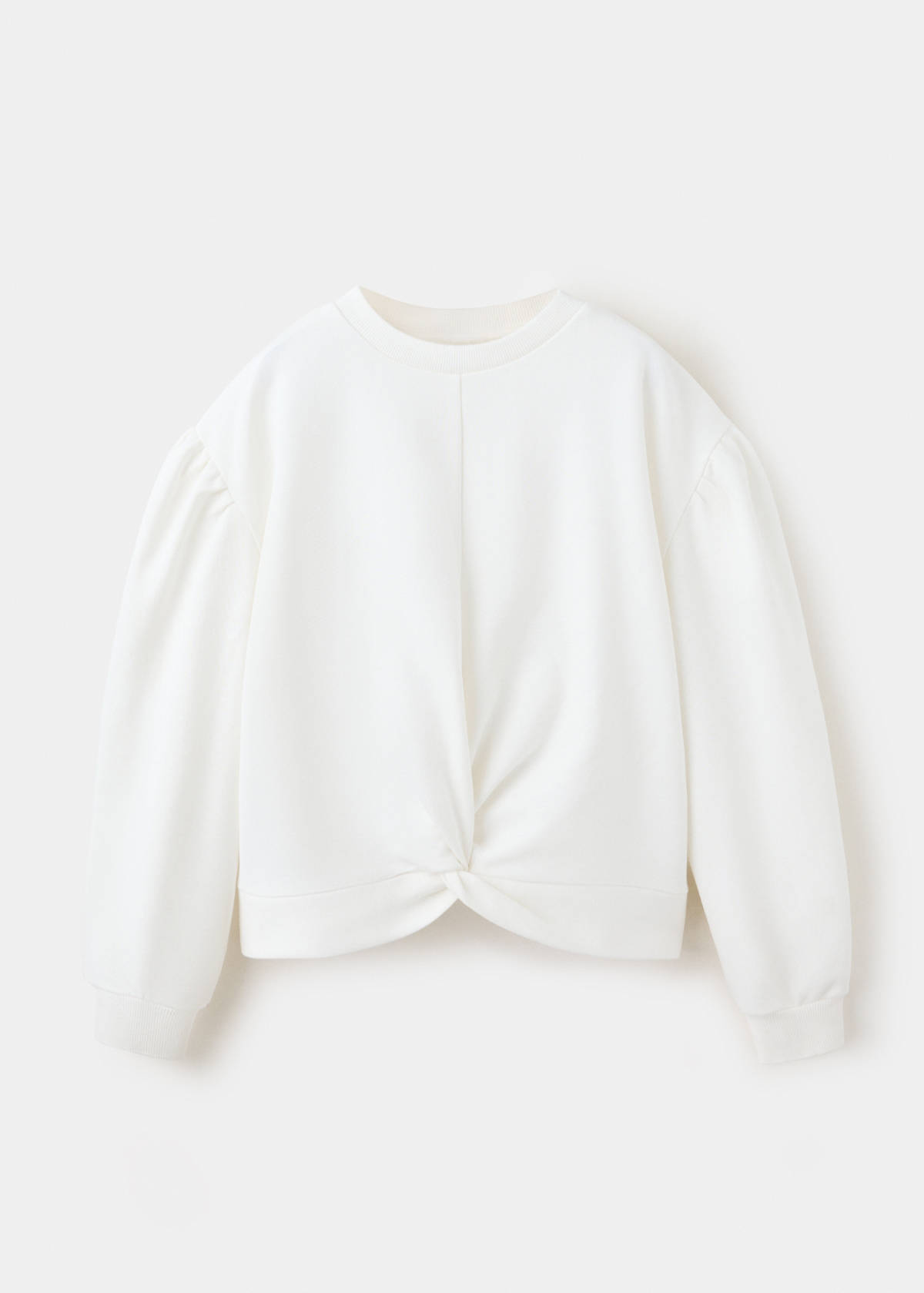 Knotted cotton-blend sweatshirt — Off White