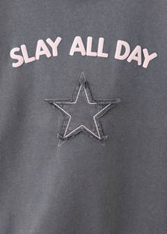 Printed cotton sweatshirt — Charcoal 3
